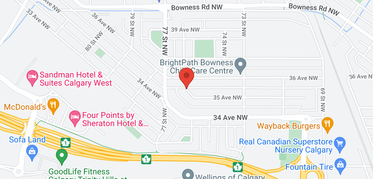 map of 7655 35 Avenue NW